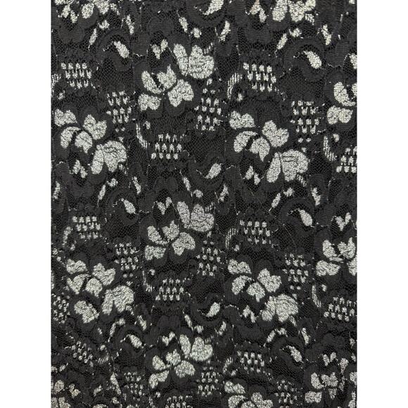 Rabbit Rabbit Rabbit Black Silver Metallic Lace Dress Size 12 Party Formal Fairy - Picture 2 of 7